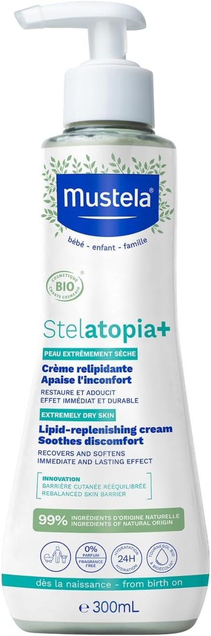 Mustela Stelatopia Lipid Replenishing Cream for Eczema-Prone Skin