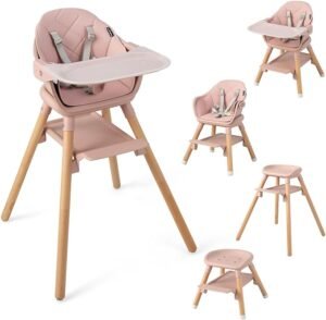 Convertible Baby High Chair with 5-Point Harness – Save $16.49