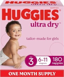 Huggies Ultra Dry Size 3 Girls Nappies Bulk Pack – Save $18.42