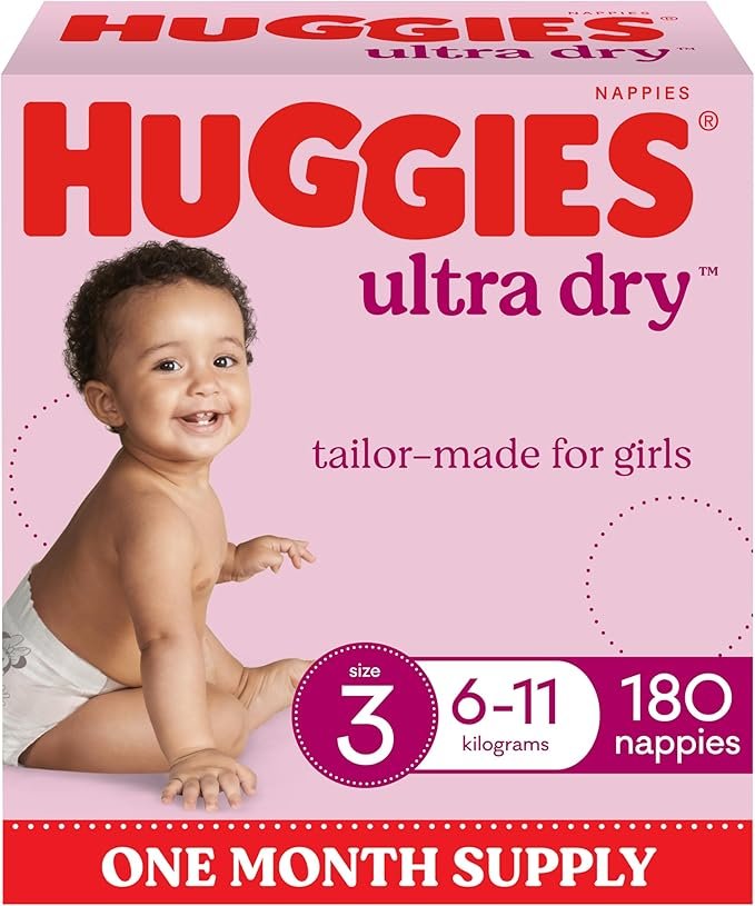 Huggies Ultra Dry Nappies Size 3 Boys (6-11kg) Bulk Supply