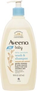 50% OFF Aveeno Baby Daily Moisture Wash & Shampoo 532mL – Amazon AU