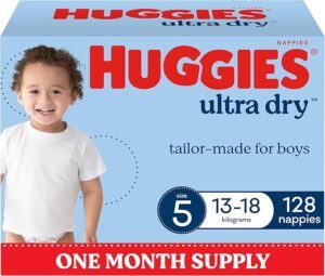 Huggies Ultra Dry Size 5 Boys Nappies Bulk Pack – Save $18.42