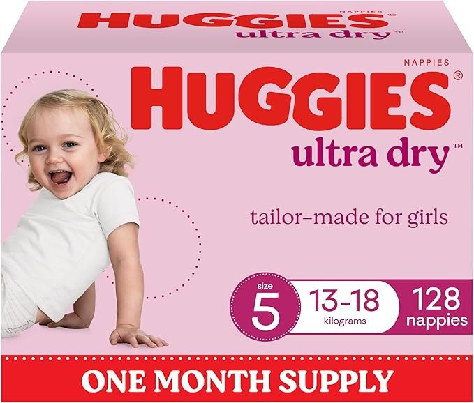 Huggies Ultra Dry Nappies Size 5 Boys (13-18kg) Bulk Supply