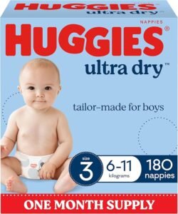 Huggies Ultra Dry Size 3 Boys Nappies Bulk Pack – Save $18.42