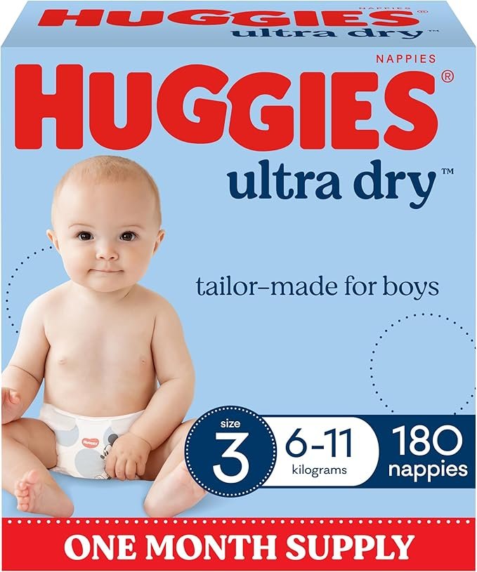 Huggies Ultra Dry Nappies Size 3 Girls (6-11kg) Bulk Supply