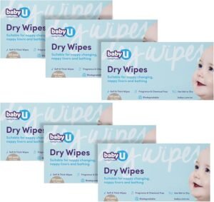 BabyU Dry Wipes 600pk – Bulk Wipes for Busy Parents